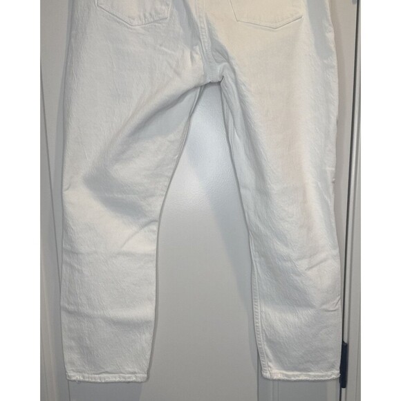 Womens Abercrombie & Fitch Curve Love The Mom High Rise White Cropped Jean SZ 25 - Picture 6 of 13